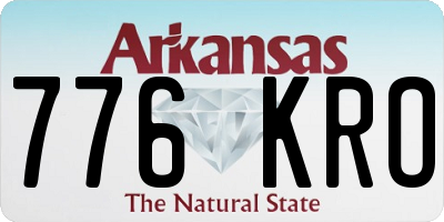 AR license plate 776KRO