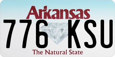 AR license plate 776KSU