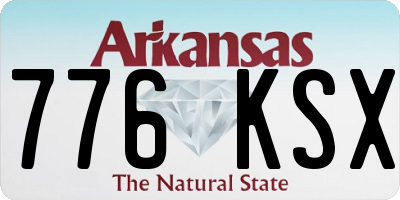 AR license plate 776KSX