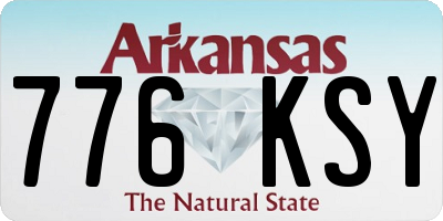 AR license plate 776KSY