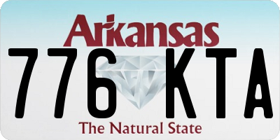AR license plate 776KTA