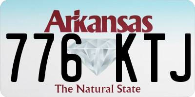 AR license plate 776KTJ