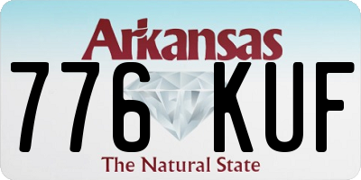 AR license plate 776KUF