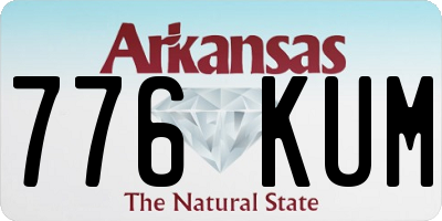 AR license plate 776KUM