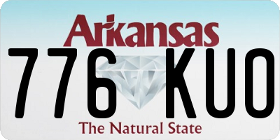AR license plate 776KUO