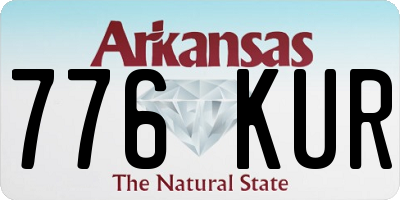 AR license plate 776KUR