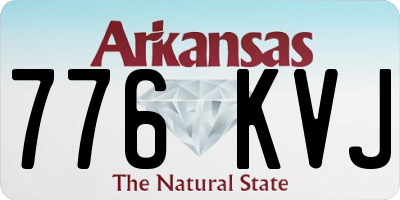 AR license plate 776KVJ