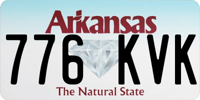 AR license plate 776KVK