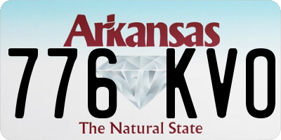 AR license plate 776KVO