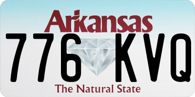 AR license plate 776KVQ
