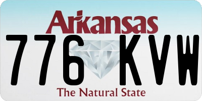 AR license plate 776KVW