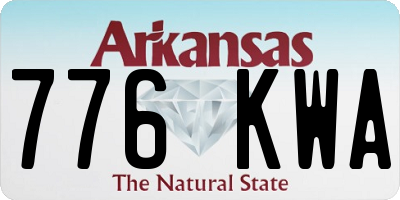 AR license plate 776KWA