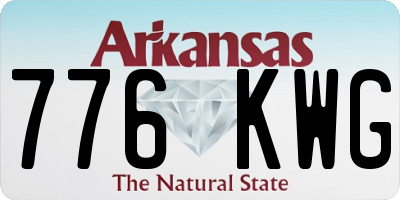 AR license plate 776KWG