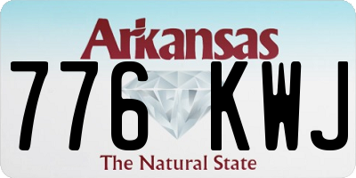 AR license plate 776KWJ