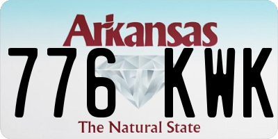AR license plate 776KWK