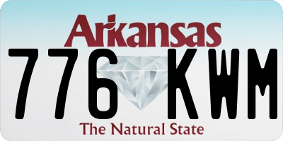 AR license plate 776KWM