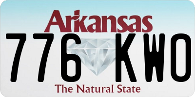 AR license plate 776KWO