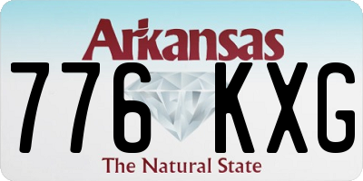 AR license plate 776KXG