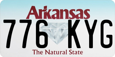 AR license plate 776KYG