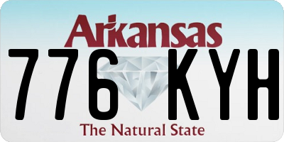 AR license plate 776KYH