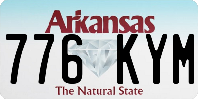 AR license plate 776KYM