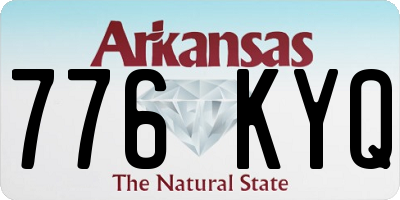 AR license plate 776KYQ