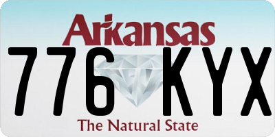 AR license plate 776KYX