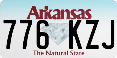 AR license plate 776KZJ