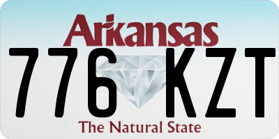 AR license plate 776KZT