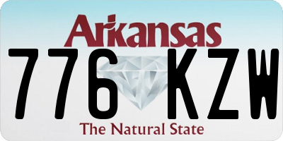 AR license plate 776KZW