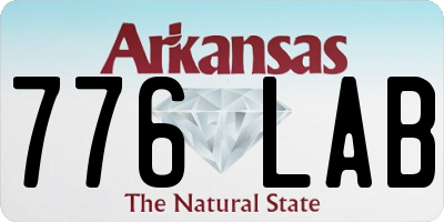 AR license plate 776LAB