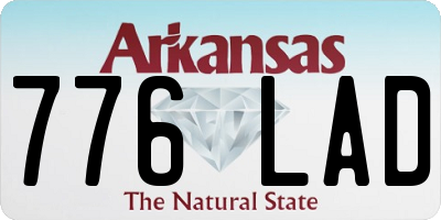 AR license plate 776LAD