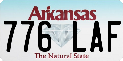 AR license plate 776LAF