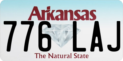 AR license plate 776LAJ