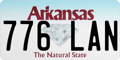 AR license plate 776LAN