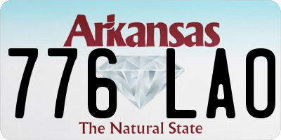 AR license plate 776LAO
