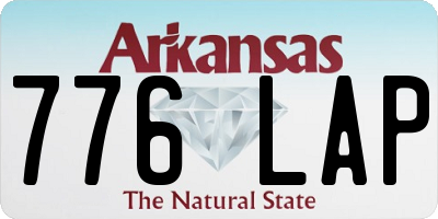 AR license plate 776LAP