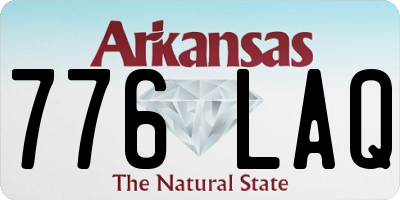 AR license plate 776LAQ