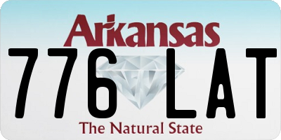 AR license plate 776LAT