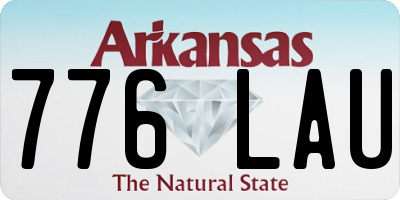 AR license plate 776LAU