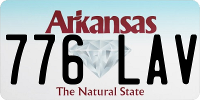 AR license plate 776LAV