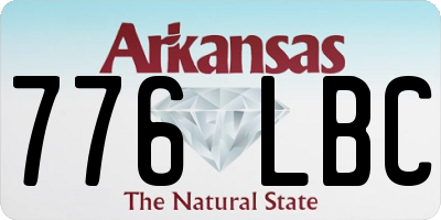 AR license plate 776LBC