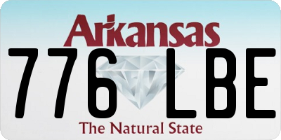 AR license plate 776LBE