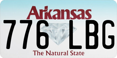 AR license plate 776LBG