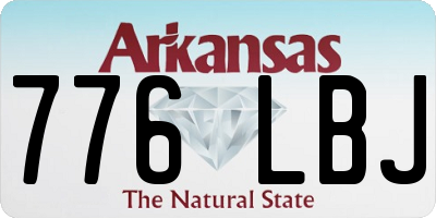 AR license plate 776LBJ