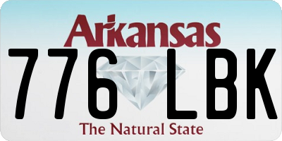 AR license plate 776LBK