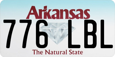 AR license plate 776LBL