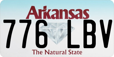 AR license plate 776LBV