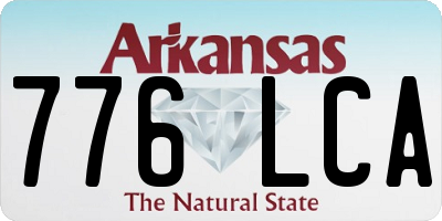 AR license plate 776LCA