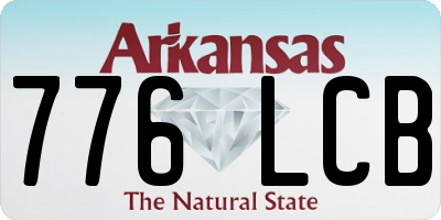 AR license plate 776LCB